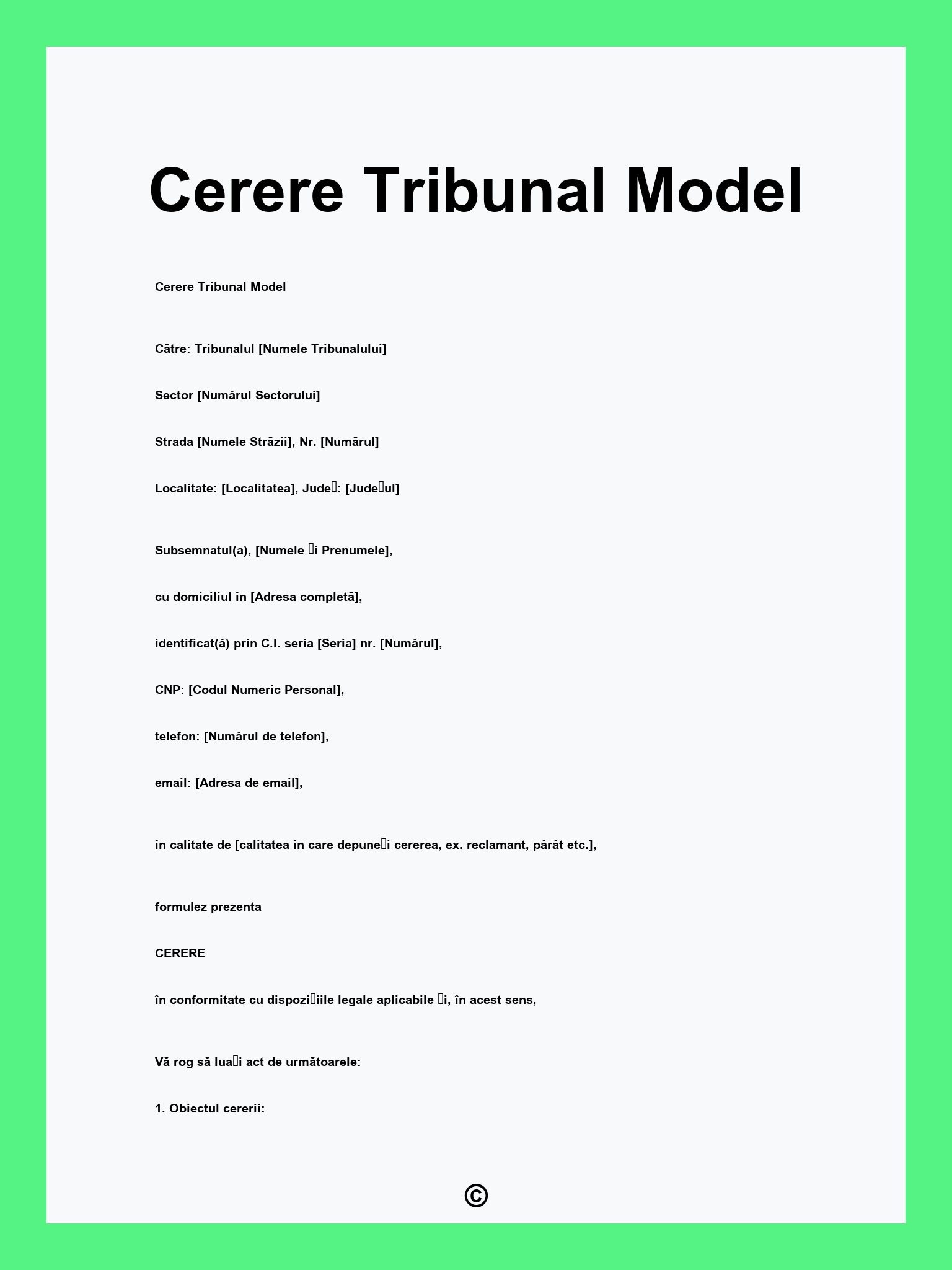 Cerere Tribunal Model